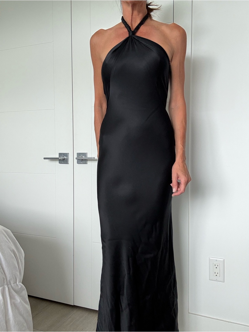 Elie Tahari Black Strap Gown